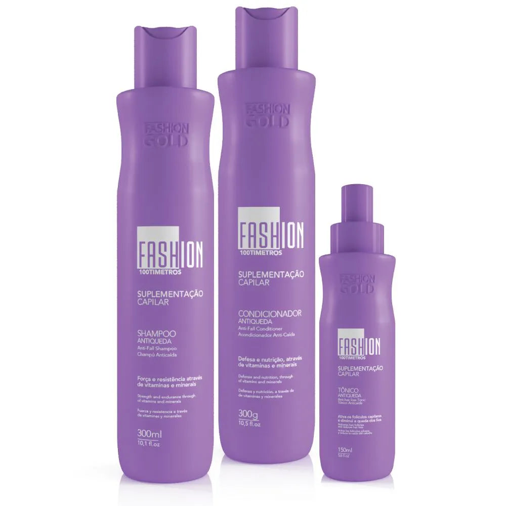 LANÇAMENTO – Combo 100Tímetros Antiqueda Capilar Fashion Gold Promoção